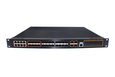 wsCom6028G系列千兆24光+4個萬兆SFP+千兆8電+萬兆網(wǎng)管型工業(yè)級交換機